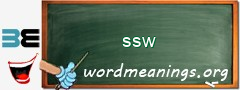 WordMeaning blackboard for ssw